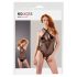 NO:XQSE - Kant-en-bloem halter neckline net body - zwart (S-L)