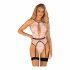 Obsessive Lilines - jarretelbody (roze) - L/XL