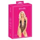 Kissable - roze geborduurde body (zwart) - L/XL