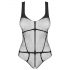 Obsessive B336 - doorzichtige open net body (zwart) - S-L