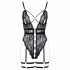 Cottelli - Open, strappy seksbody (zwart) - M