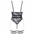 Cottelli - Open, strappy seksbody (zwart) - M