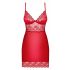 Obsessive Lovica – kanten nachtjurk met string (rood) - L/XL