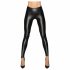 Noir - lange, glanzende legging (zwart) - L