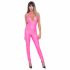 Cottelli Party - jumpsuit met diep uitgesneden rug (roze)