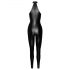 Noir - glanzend catsuit met rits (zwart) - L