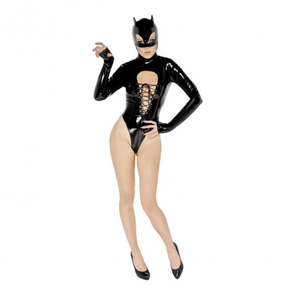 Zwarte Fluweel - Batwoman Body (zwart, lange mouwen) - M