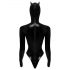 Batwoman body met lange mouwen - Zwart fluweel - XL