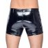 Black Level - mannen lak shorts met zijzakken (zwart)