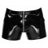 Black Level - mannen lak shorts met zijzakken (zwart)