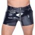 Black Level - mannen lak shorts met zijzakken (zwart) - M