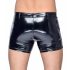 Black Level - vinyl short met zijzakken voor mannen (zwart) - XL