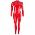 LATEX - dames catsuit met lange mouwen (rood)