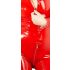 LATEX - dames catsuit met lange mouwen (rood)