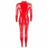 LATEX - dames catsuit met lange mouwen (rood)