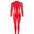 LATEX - dames overall met lange mouwen (rood) - S