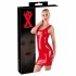 LATEX - mouwloze latex minijurk (rood) - S