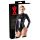 Latex - lange mouwen dames body (zwart) - M