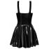 Latex - Mini-jurk met ruches rok (zwart)