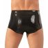 LATEX - boxer met penishuls (zwart)