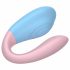 Mrow 03 - draadloze, waterdichte paar vibrator (blauw-roze)