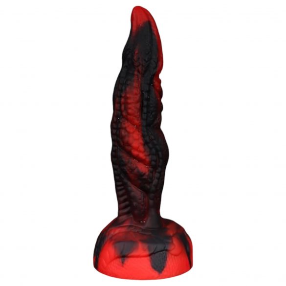 OgazR Hell Dong zuignap gleuf dildo - 20 cm (zwart-rood)