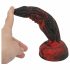 OgazR Hell Dong zuignap gleuf dildo - 20 cm (zwart-rood)