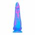 Inkipus - siliconen dildo met ballen - 18cm (blauw-roze)