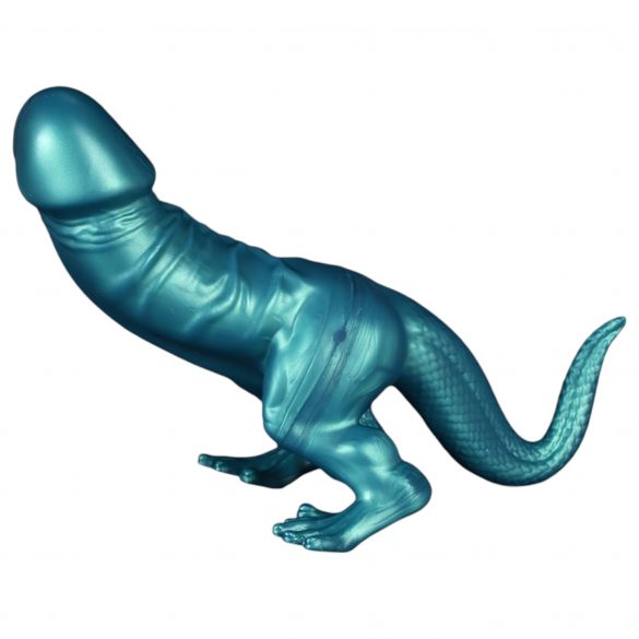 Toppedmonster - siliconen dinosaurus dildo - 26 cm (turquoise)