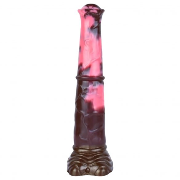 Bad Horse - siliconen paardedildo - 24 cm (bruin-roze)