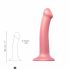 Strap-on-me Metallic Shine M - huidvriendelijke dildo (metaalroze)