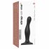 Strap-on-me Curvy S - gegolfde, basis dildo (zwart)