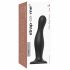 Strap-on-me Curvy L - gegolfde, staande dildo (zwart)