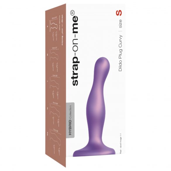 Strap-on-me Curvy S - golvend dildo met zuignap (paars)