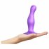 Strap-on-me Curvy M - gegolfde dildo met voet (paars)