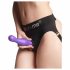 Strap-on-me Curvy M - gegolfde dildo met voet (paars)