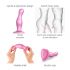 Strap-on-me Curvy S - golvende zuignap dildo (roze)