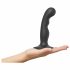 Strap-on-me P&G S - gebogen dildo met voet (zwart)