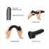 Strap-on-me M - dubbele laag, realistische dildo met voeten (zwart)