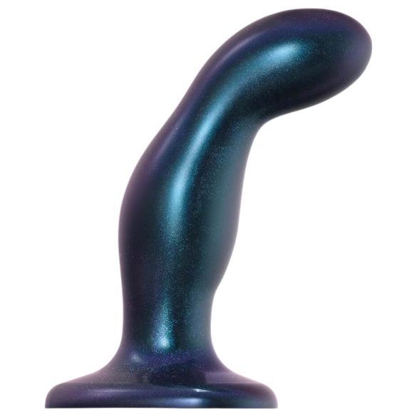 Strap-on-me Snaky M - gebogen anale dildo (metallic blauw)