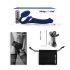 Strap-on-me M - opzetbare luchtgolven vibrator (blauw)