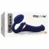 Strap-on-me M - opzetbare luchtgolven vibrator (blauw)