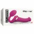 Strap-on-me M - opblaasbare vibrerende strap-on (roze)