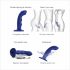 Strap-on-me M - waterdichte G-spot vibrator (blauw)