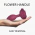 Love to Love Open Roses M - silicone anale dildo (bordeaux)