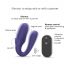 Love to Love Match up - oplaadbare, draadloze koppelvibrator (paars)