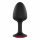 Dorcel Geisha Plug Ruby M - zwarte anale plug met roze steen