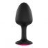 Dorcel Geisha Plug Ruby M - zwarte anale plug met roze steen