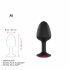 Dorcel Geisha Plug Ruby M - zwarte anale plug met roze steen