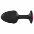 Dorcel Geisha Plug Ruby M - zwarte anale plug met roze steen